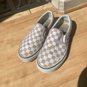 checkered pink slip on vans!